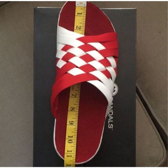 Malibu red/white Zuma Fast Times Sandals Size 11 - Picture 12 of 13